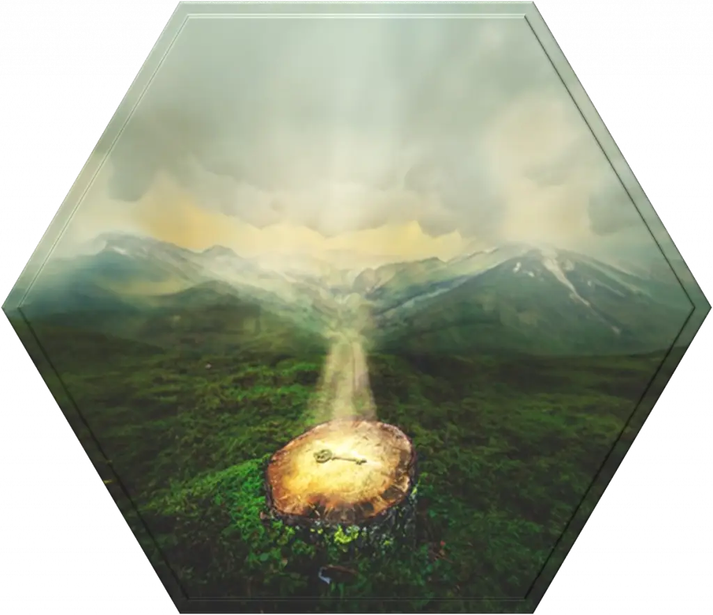 Schlüssel auf Baumstumpf