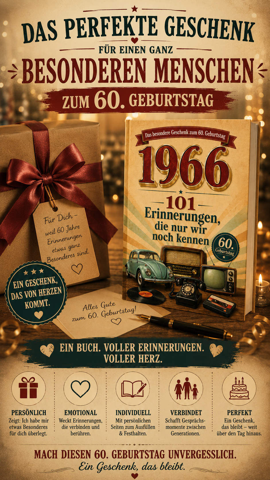 Das perfekte Geschenk zum 60. Geburtstag
