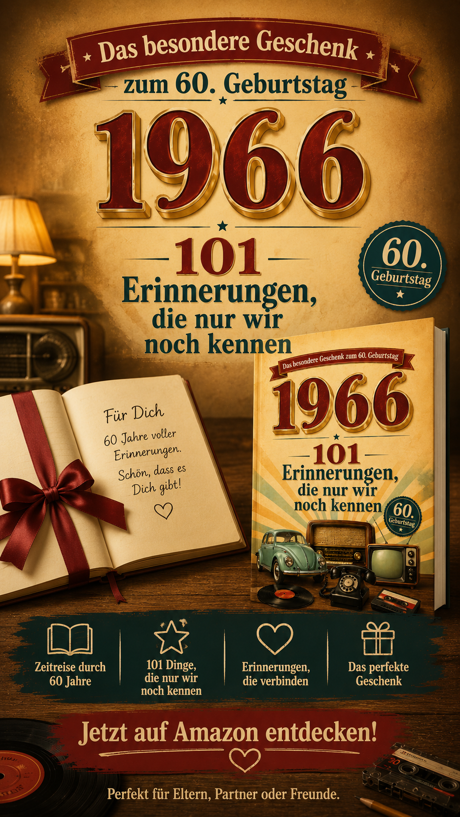 Aufgeschlagenes Buch mit handschriftlicher Widmung
